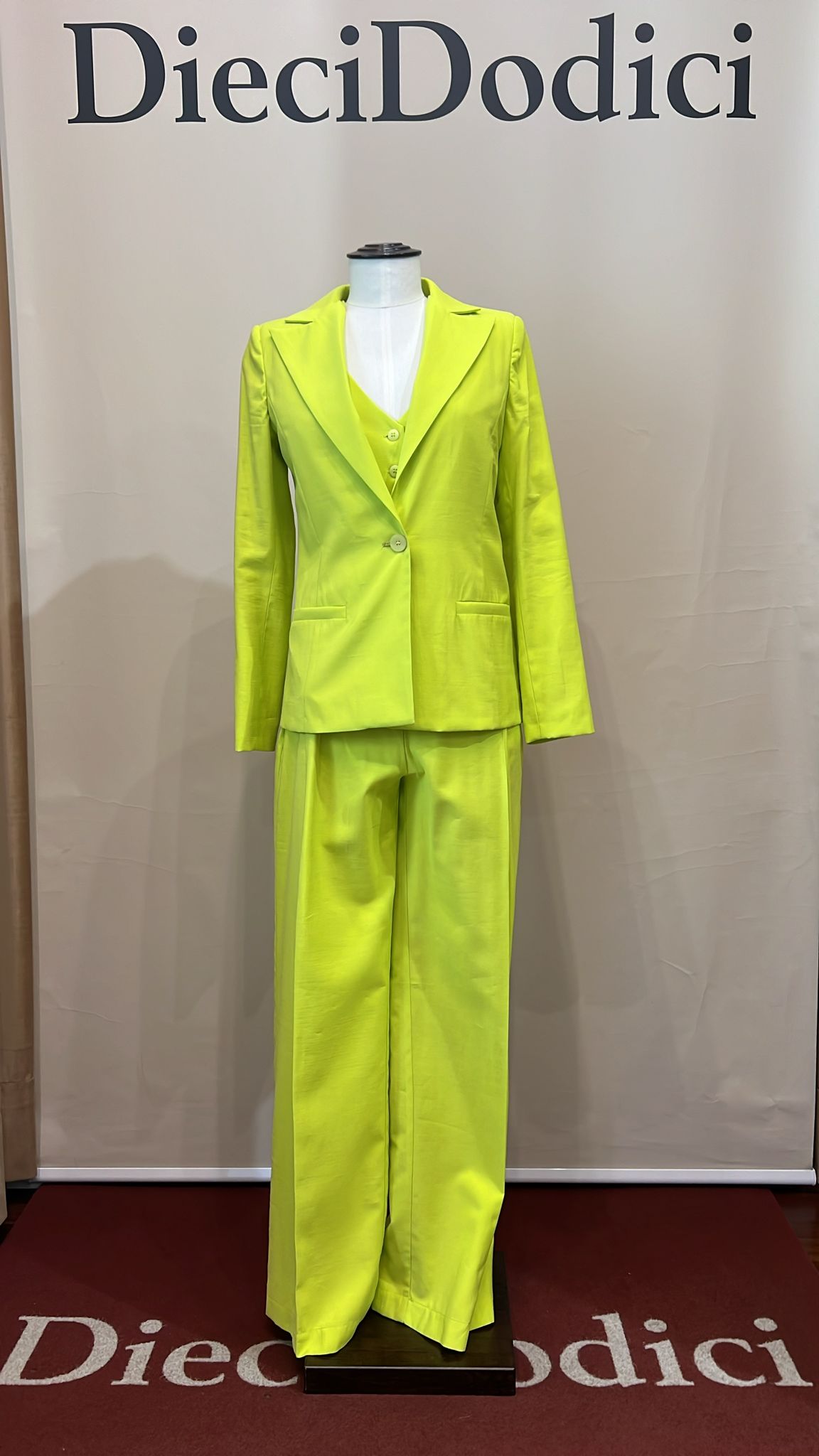 Pantalone tailleur fluo