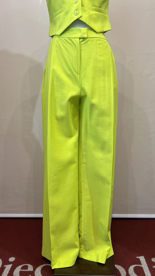 Pantalone tailleur fluo